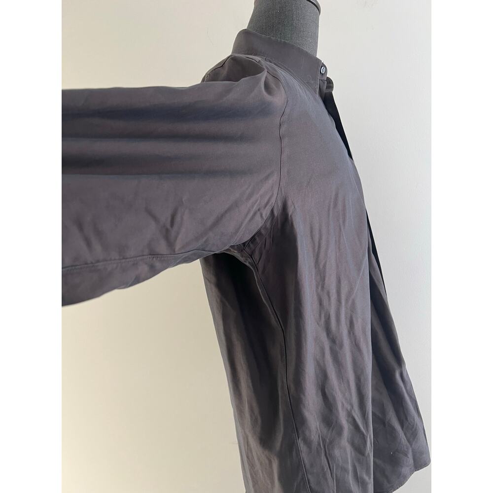 Loro Piana Fabric Bespoke Button Down Dress Shirt Brown Iridescent Color SG - Picture 7 of 9